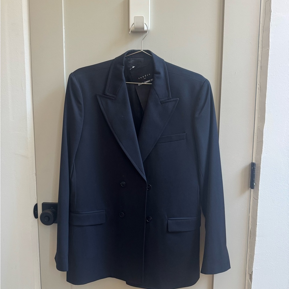 Classic Navy Double-Breasted Blazer